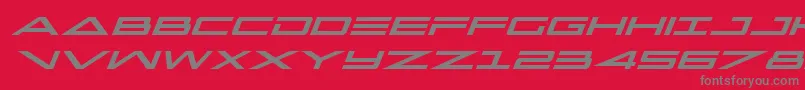 Capellaital-Schriftart – Graue Schriften auf rotem Hintergrund