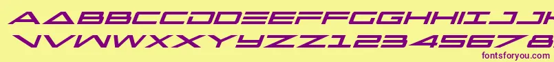 Capellaital Font – Purple Fonts on Yellow Background