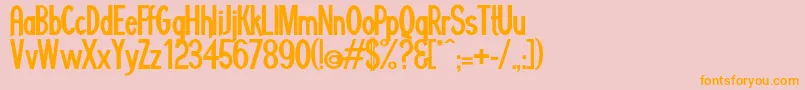 Minguara Font – Orange Fonts on Pink Background