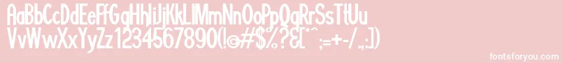 Minguara Font – White Fonts on Pink Background