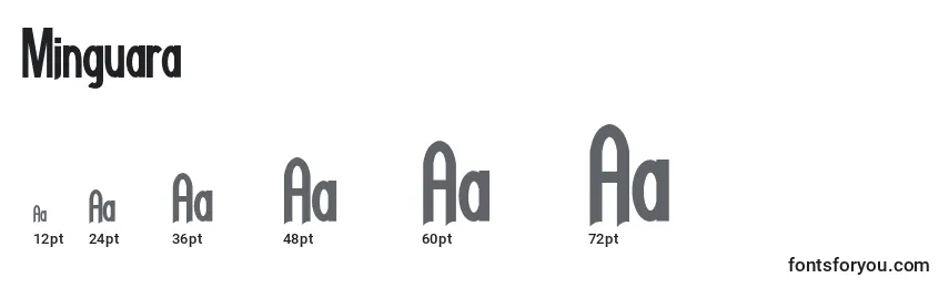 Minguara (105535) Font Sizes