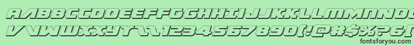 Federalescort3Dital Font – Black Fonts on Green Background