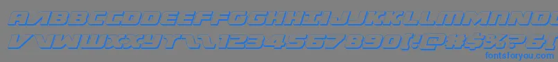Federalescort3Dital Font – Blue Fonts on Gray Background
