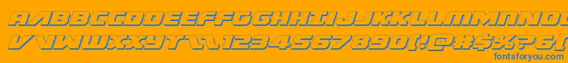 Federalescort3Dital Font – Blue Fonts on Orange Background