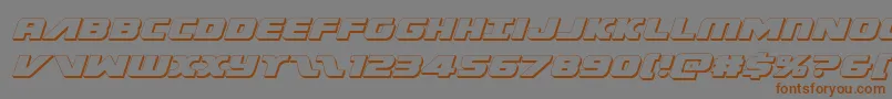 Federalescort3Dital Font – Brown Fonts on Gray Background