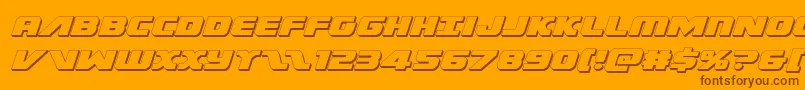 Federalescort3Dital Font – Brown Fonts on Orange Background
