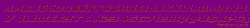 Federalescort3Dital Font – Brown Fonts on Purple Background