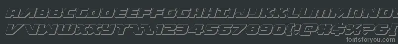 Federalescort3Dital Font – Gray Fonts on Black Background