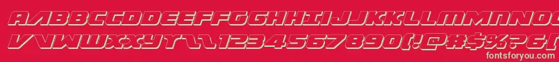 Federalescort3Dital Font – Green Fonts on Red Background