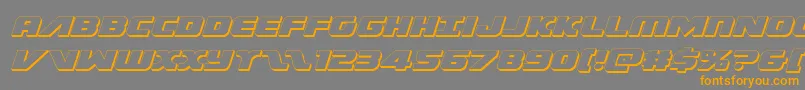 Federalescort3Dital Font – Orange Fonts on Gray Background