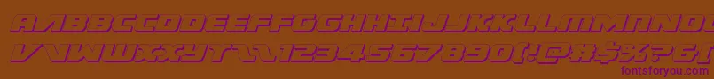Federalescort3Dital Font – Purple Fonts on Brown Background