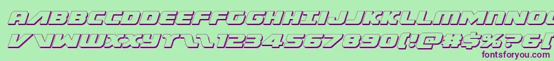Federalescort3Dital Font – Purple Fonts on Green Background