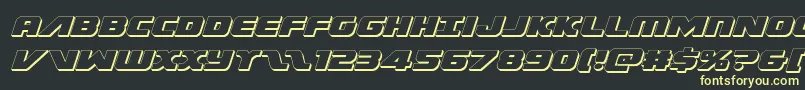 Federalescort3Dital Font – Yellow Fonts on Black Background