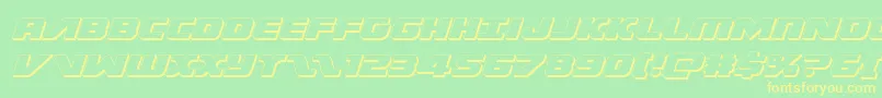 Federalescort3Dital Font – Yellow Fonts on Green Background