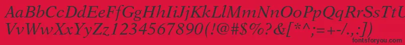 NewasterltstdIt Font – Black Fonts on Red Background