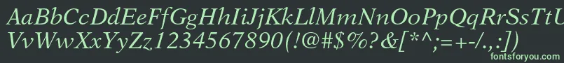 NewasterltstdIt Font – Green Fonts on Black Background
