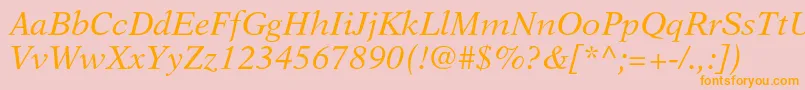 NewasterltstdIt Font – Orange Fonts on Pink Background