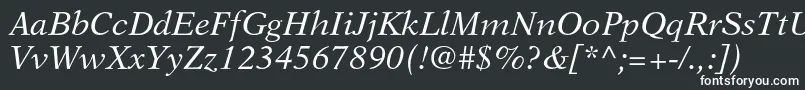 NewasterltstdIt Font – White Fonts on Black Background