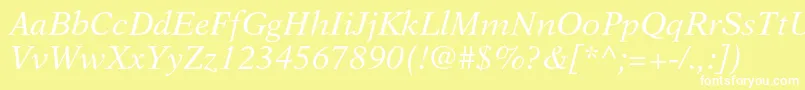 NewasterltstdIt Font – White Fonts on Yellow Background