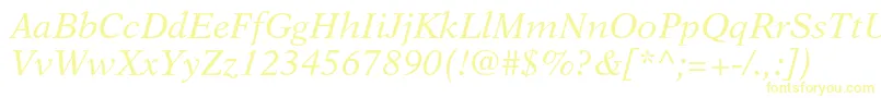 NewasterltstdIt Font – Yellow Fonts on White Background