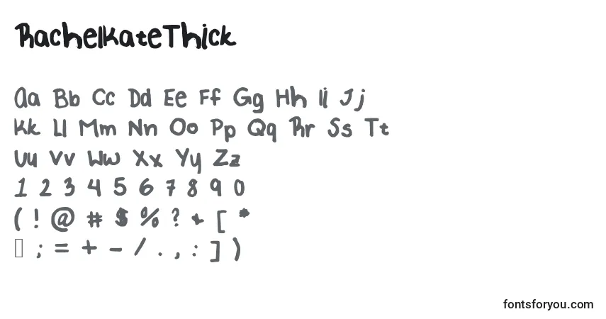 Шрифт RachelKateThick – алфавит, цифры, специальные символы