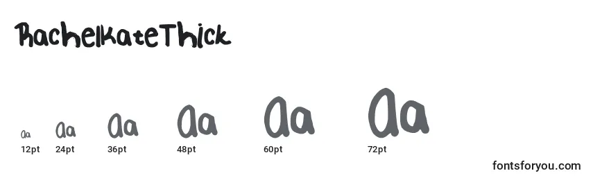 RachelKateThick Font Sizes