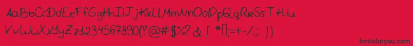 Mldrussis Font – Black Fonts on Red Background