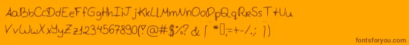 Mldrussis Font – Brown Fonts on Orange Background