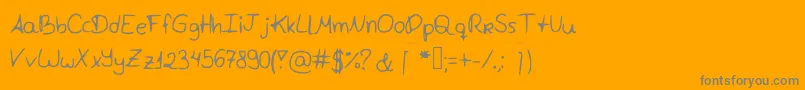 Mldrussis Font – Gray Fonts on Orange Background