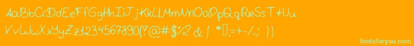 Mldrussis Font – Green Fonts on Orange Background