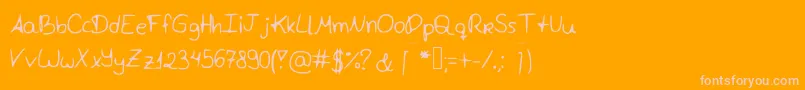 Mldrussis Font – Pink Fonts on Orange Background