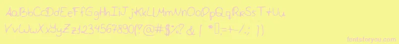 Mldrussis Font – Pink Fonts on Yellow Background