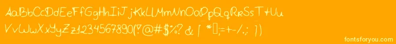 Mldrussis Font – Yellow Fonts on Orange Background