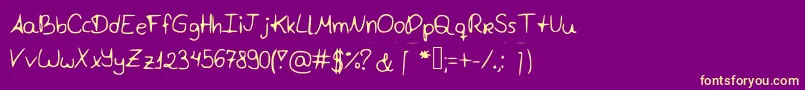 Mldrussis Font – Yellow Fonts on Purple Background