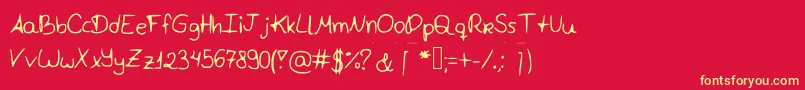 Mldrussis Font – Yellow Fonts on Red Background