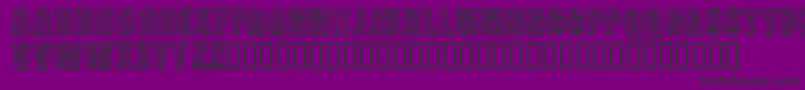 PustuleBold-Schriftart – Schwarze Schriften auf violettem Hintergrund