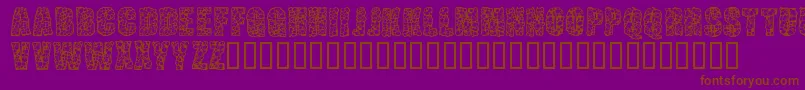 PustuleBold Font – Brown Fonts on Purple Background