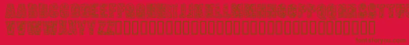 PustuleBold-fontti – ruskeat fontit punaisella taustalla