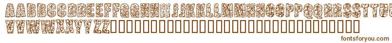 Шрифт PustuleBold – коричневые шрифты на белом фоне