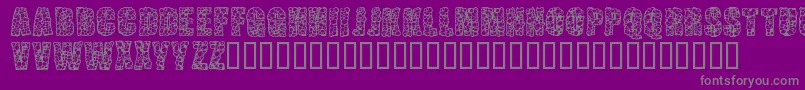 PustuleBold-Schriftart – Graue Schriften auf violettem Hintergrund