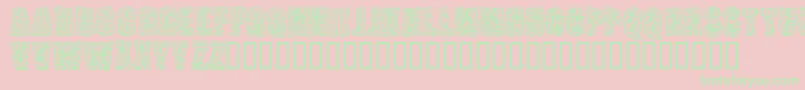 PustuleBold Font – Green Fonts on Pink Background