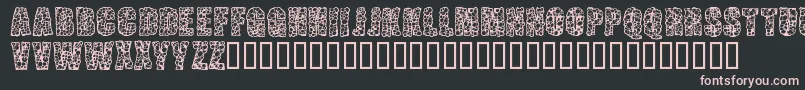 フォントPustuleBold – 黒い背景にピンクのフォント