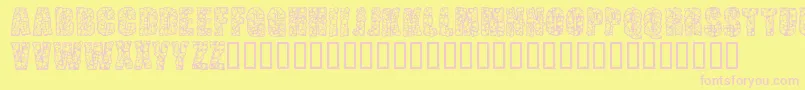 PustuleBold Font – Pink Fonts on Yellow Background