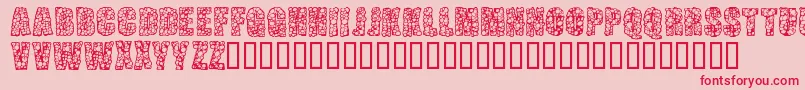 fuente PustuleBold – Fuentes Rojas Sobre Fondo Rosa
