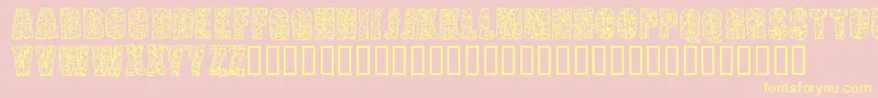 PustuleBold Font – Yellow Fonts on Pink Background
