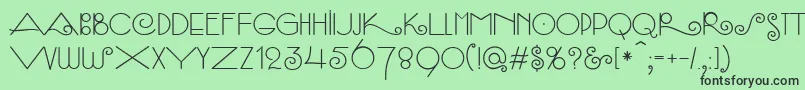 SambaСЃ Font – Black Fonts on Green Background