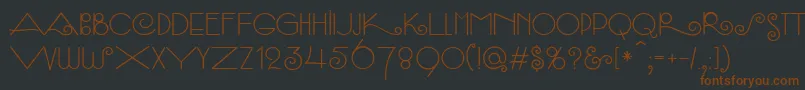 Fonte SambaСЃ – fontes marrons em um fundo preto