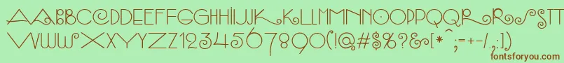 SambaСЃ Font – Brown Fonts on Green Background