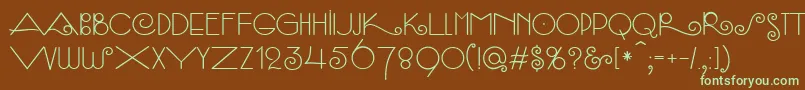 SambaСЃ Font – Green Fonts on Brown Background
