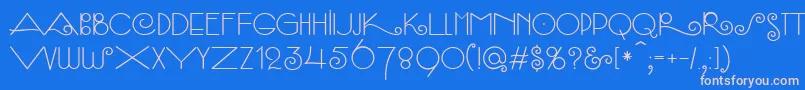 SambaСЃ Font – Pink Fonts on Blue Background